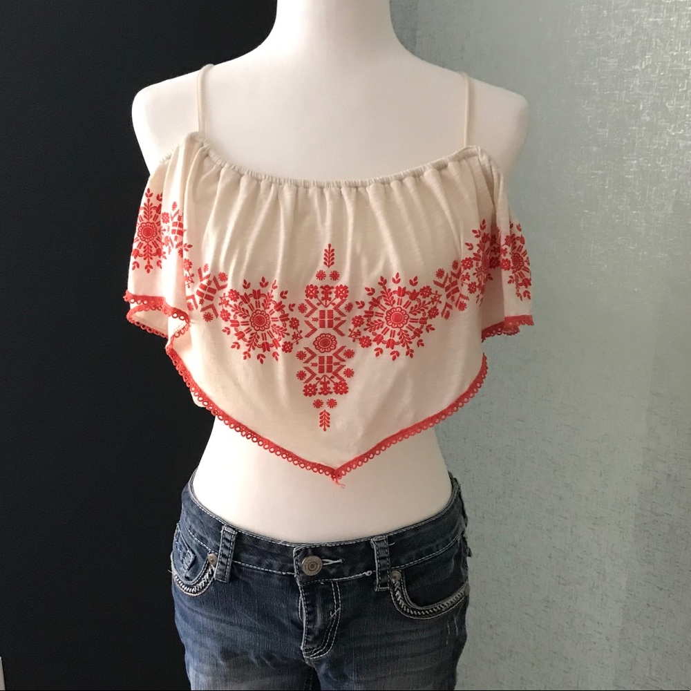 Women's off the shoulder crop top